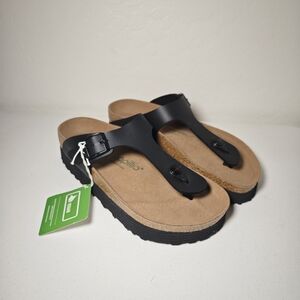 Birkenstock Women's Gizeh Platform Vegan Birko-Flor Sandals Size 37. US 6-6.5